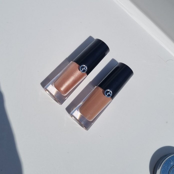 Giorgio Armani Eye Tint sombras de ojos líquidas de larga duración. Mi opinión, sus tonos, swatches y acabados, rápidas y fáciles de aplicar.